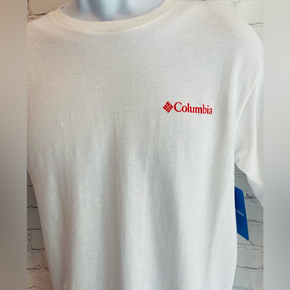 NWT Columbia Long Sleeve Graphic T-Shirt White Size Small - Picture 4 of 6